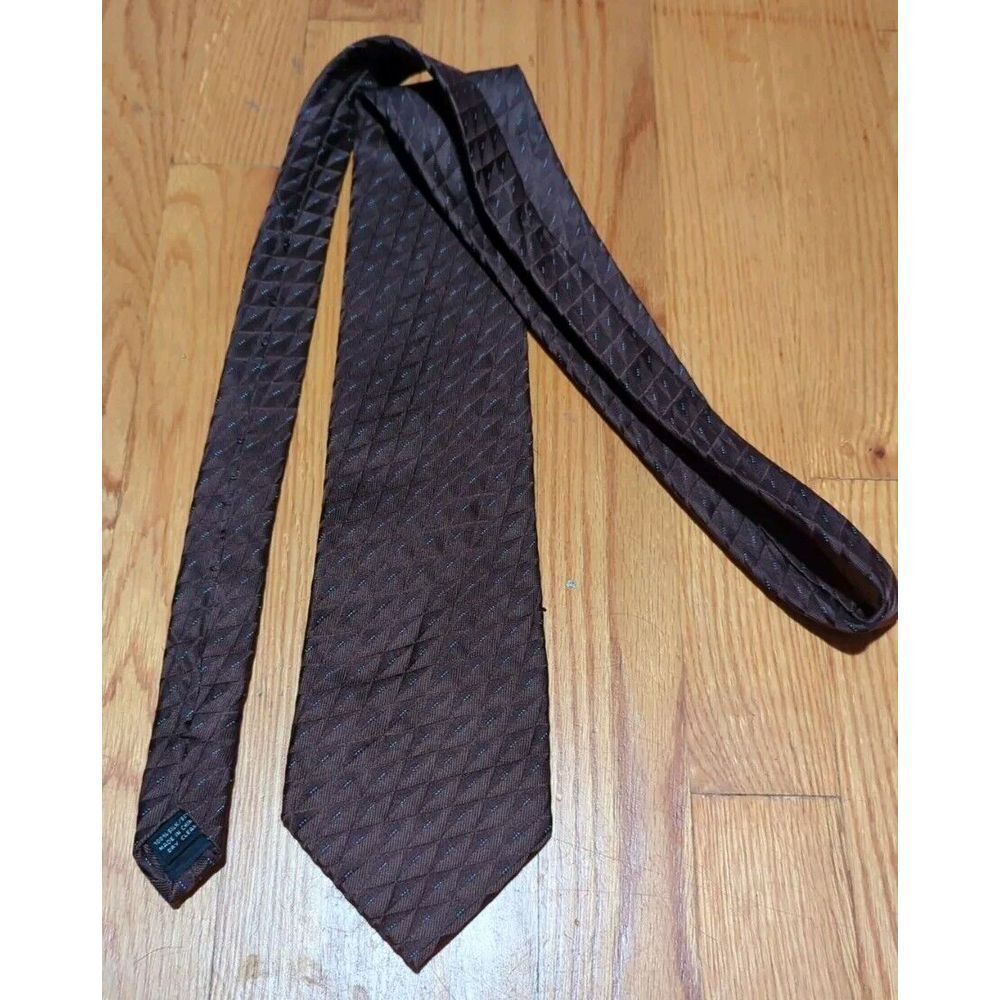 Stafford 100% Silk Brown Tie Mens‎